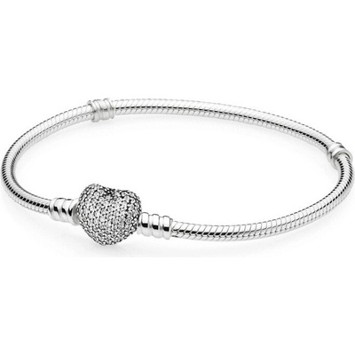 Pandora Stříbrný náramek s třpytícím srdcem Moments 590727CZ 16 cm – Zboží Mobilmania