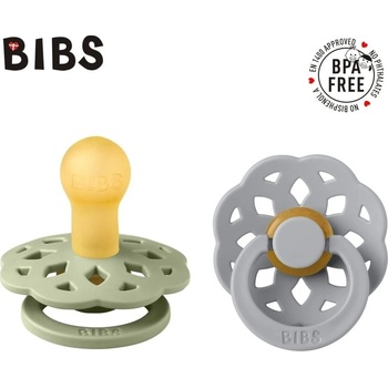 Bibs Boheme přírodní kaučuk 2ks sage cloud