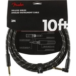 Fender Deluxe Series Black 3 m Директен - Ъглов Инструментален кабел (0990820090)