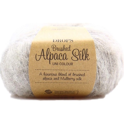 Drops Brushed Alpaca Silk UNI 02 hnědošedá