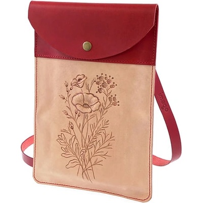 imago kožená kabelka Luční kvítí žlutá