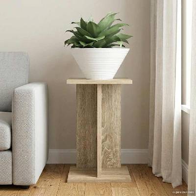 vidaXL Стойка за растения Дъб сонома 25 x 25, 5 x 40, 5 см (899678)