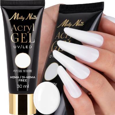 Molly Nails Akrylożel Pure White bílý 30ml