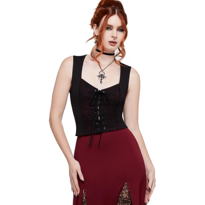 KILLSTAR дамски потник (top) KILLSTAR - Nocturne Kiss - RED - KSRA014326