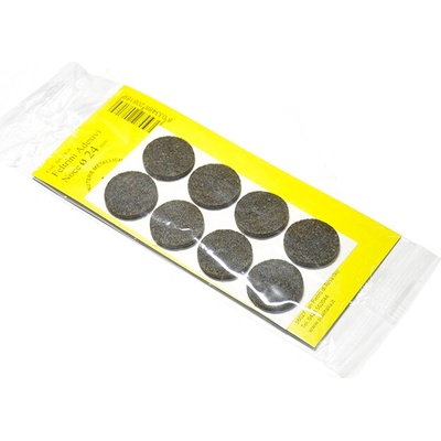 Kluzák plstěný samolepící kulatý hnědý, 32mm