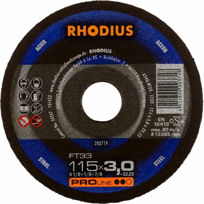 Rhodius Rezný kotúč 115 x 3,0 x 22,23 mm 200719