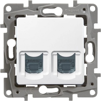 Legrand 664776 Розетка 2xRJ45 STP cat. 6 Niloe Бяло - 664776 (664776)