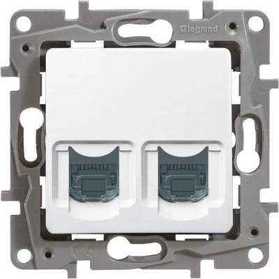 Legrand 664776 Розетка 2xRJ45 STP cat. 6 Niloe Бяло - 664776 (664776)