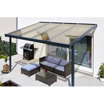 Gutta Terrasendach Premium 3,09 x 3,06 M bronzový akryl / antracitová konstrukce pergola