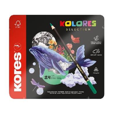 Pastelky Kores Kolores Selection trojhran,24 barev