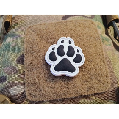 JACKETS TO GO nášivka K9 psia labka plastová velcro BIELA
