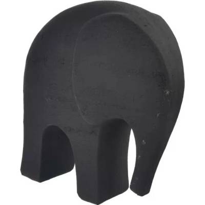 Slon polyresin černý 14x7x15 cm