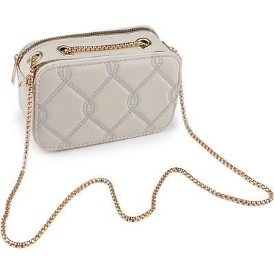 Dámská kabelka prošívaná crossbody 18x11 cm střední 1 šedá světlá