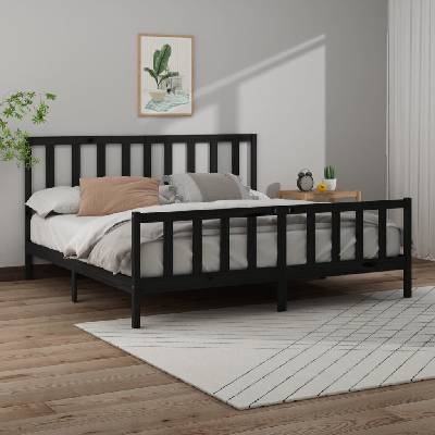 Nábytek XL 3106727 Rám postele černý masivní borovice