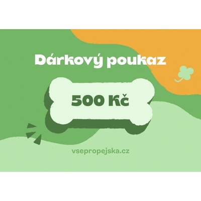 Vsepropejska Gift dárkový poukaz Typ: 500 Kč