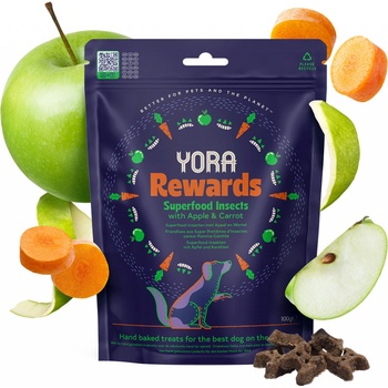 YORA Rewards hmyz s jablkom a mrkvou 100 g