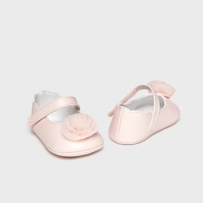 Mayoral Пантофки цвете в беб. розов цвят за новородено момиче Mayoral