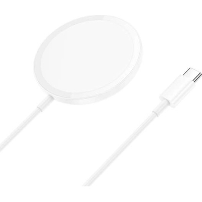 hoco. CW52 Насладете се на магнитно безжично бързо зарядно устройство 15W Type-C бяло