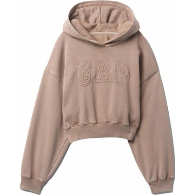 GAP Oversize crop mikina hnědá