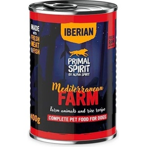 PRIMAL Spirit Dog Иберийска Средиземноморска Ферма 400 г