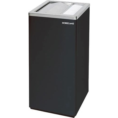 Horecano - Метален правоъгълен пепелник 30x24xh60, 5см черен G-(86029-003) (012509)