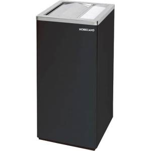 Horecano - Метален правоъгълен пепелник 30x24xh60, 5см черен G-(86029-003) (012509)