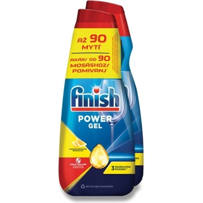 Finish Power gel do myčky Lemon 2 x 900 ml