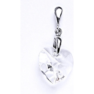 Čištín Stříbrný přívěšek s čirým krystalem Swarovski, P 1313/22