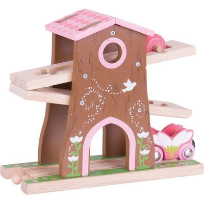 Bigjigs Rail Skřítkův stromový dům s dráhou