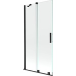 Mexen Velar двукрилен плъзгащ се душ екран 95 x 150 cm, прозрачен, черен (896-095-000-01-70)