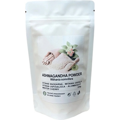 Zelené Drahokamy Ašvaganda Ashwagandha kořen mletý 100 g
