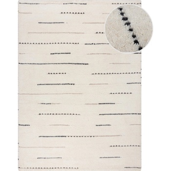Flair Rugs Кремав ръчно изработен вълнен килим 160x230 cm Dottie Linear - Flair Rugs (503119376513)