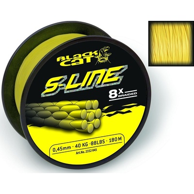 Black Cat Šňůra S-Line 250m 0,38mm 40kg žlutá