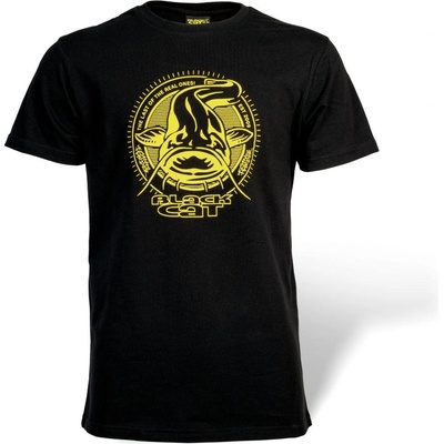 Black Cat Established Collection t-shirt černé