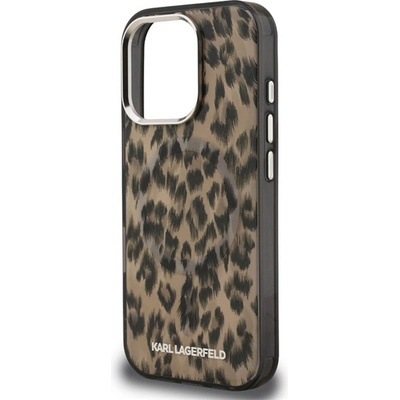 CG Mobile iPhone 16 Pro KARL LAGERFELD IML LEOPARD MAGSAFE силиконов протектор за телефон, устойчив на удар, леопардова шарка, БАРНА KLHMP16LHDLEOICW (KLHMP16LHDLEOICW)