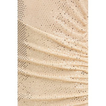 Morgan Рокля Morgan RSHOK в златисто дълга разкроена RSHOK (RSHOK)