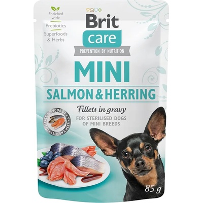 Brit Care Mini Fillets in Gravy - Salmon & Herring 24 x 85 g