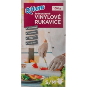 Q Home Ръкавици Q Home (100 бр. /кутия) S/M за еднократна употреба