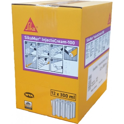 SikaMur-InjectoCream-100 - bariéra proti vzlínajíci vlhkosti Objem: krabice 12 ks - 300 ml – Zbozi.Blesk.cz