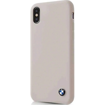 BMW Signature Silicone Hard Case - твърд силиконов кейс за iPhone X (сив)