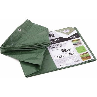 MasiPro Plachta 80g ZELENÁ 2 x 6 m 102289