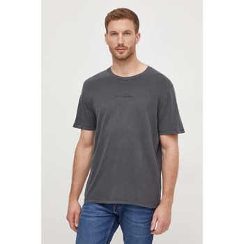 Pepe Jeans Памучна тениска Pepe Jeans Dave Tee в сиво с принт (PM509231)