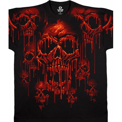 Liquid Blue pánske Acid Rain Skulls čierne