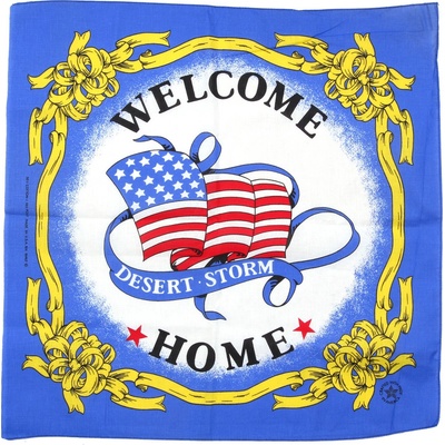 Šatka bandana Fosco USA Welcome Home farebná