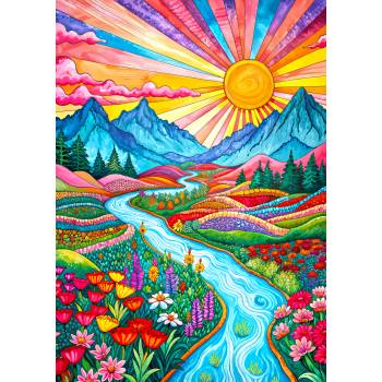 Enjoy - Puzzle Colorful Highlands - 1 000 piese