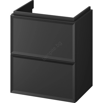 Cersanit S1021-006 - Висящ шкаф за баня под мивка MILLE SLIM 50x35 cm, черен (CS0255)