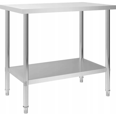 zahrada-XL Kuchyňský pracovní stůl 100 x 60 x 85 cm nerezová ocel