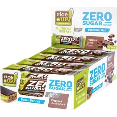 RiceUP! Flap Jack Zero Sugar Bar | with Chocolate Coating [12 x 70 грама] Двоен шоколад