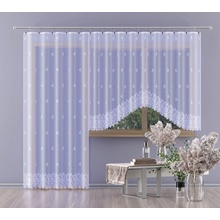Hotová záclona alebo balkónový komplet, BEGI, biela 280 x 130 cm