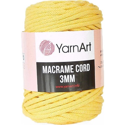 YarnArt Příze Macrame Cord 764, 3 mm - žlutá